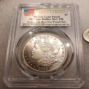 FirstStrike 2025-S Morgan Dollar PCGS Gem Proof Silver Coin - Silver
